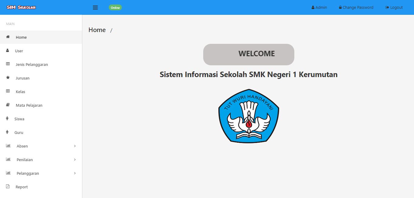 Sistem Informasi Sekolah SMK Negeri 1 Kerumutan
